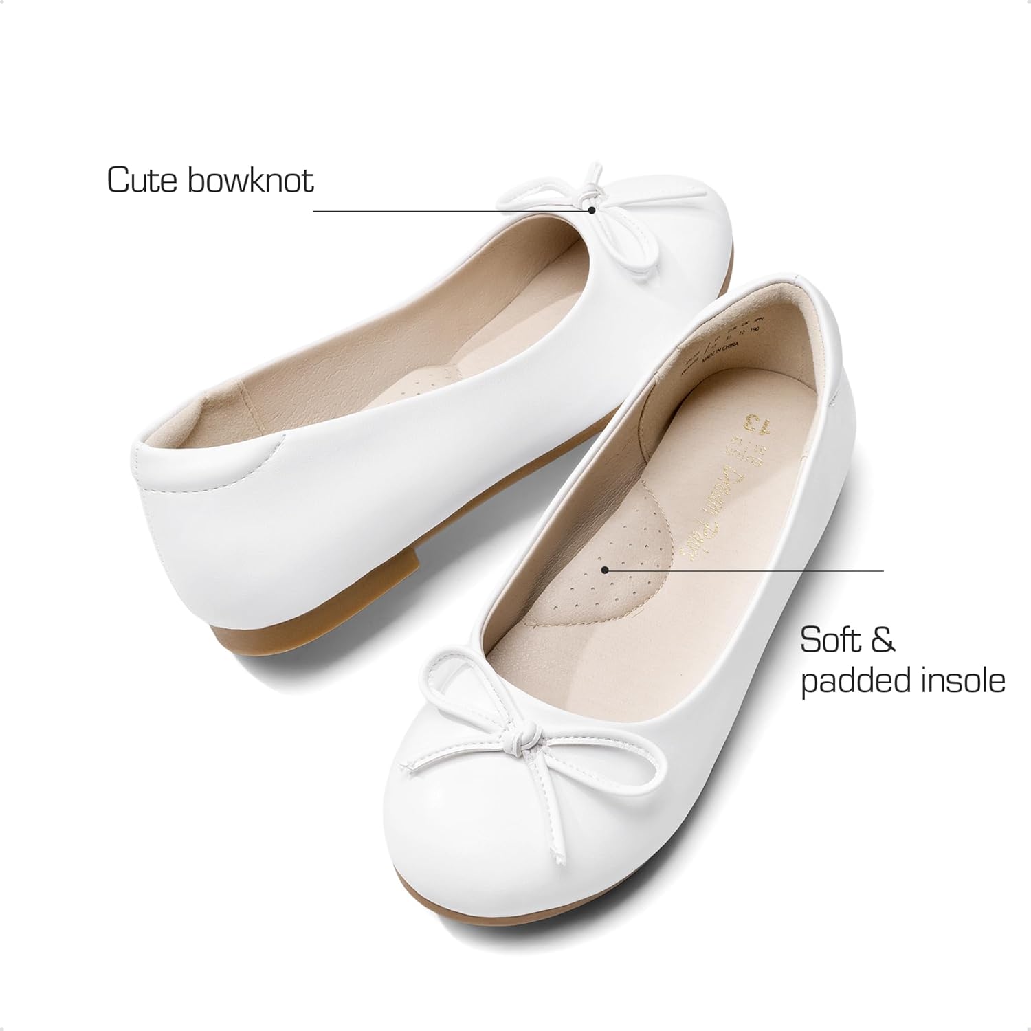 Thumbnail 2 de Dream Pairs Ragazze Vestito Scarpe Moda Bow Ballerine: eleganza comoda per piccole principesse