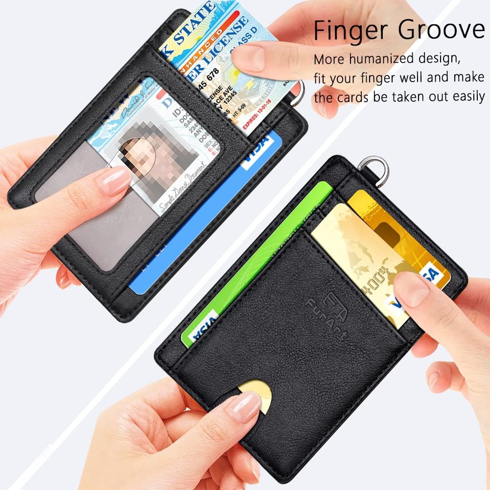 Thumbnail 2 de FurArt Porta Carte di Credito RFID — Portafoglio sottile, 6 slot, finestra patente e design elegante