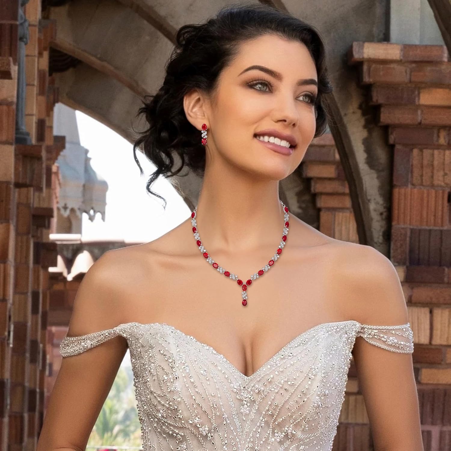 Thumbnail 1 de Set gioielli Clearine Donna con collana e orecchini a forma infinita, zirconia cubica e box regalo