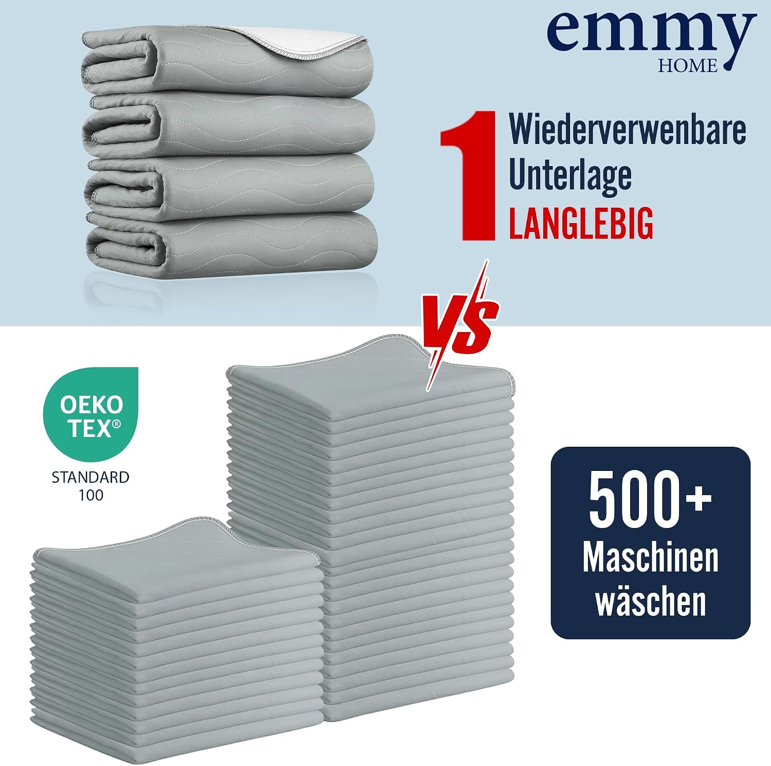 Detalle 2 de Emmy Home incontinentieonderlegger 75 x 90 cm, 2 stuks, waterdicht