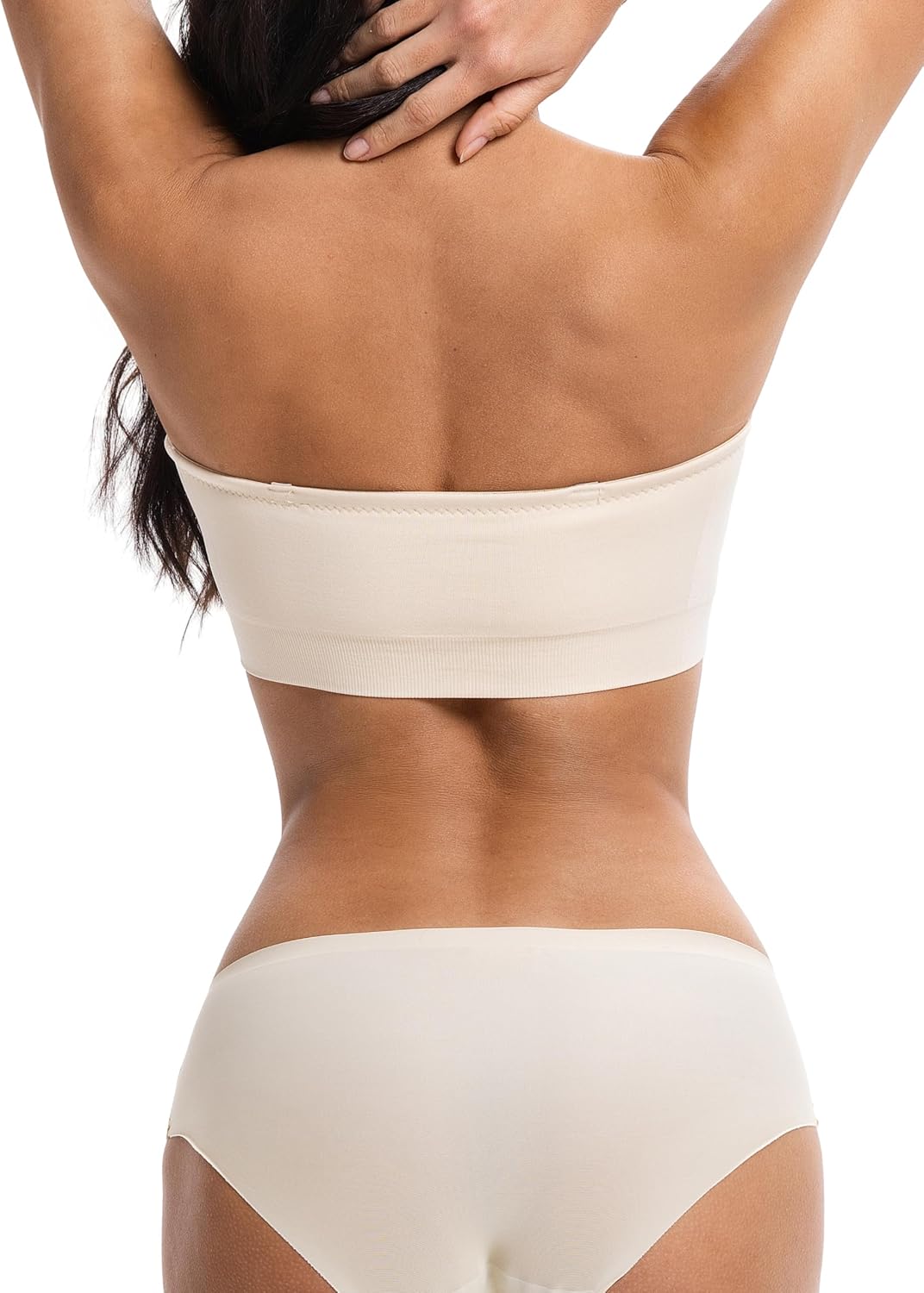 Detalle de ANGOOL BH ohne Träger Damen – Unsichtbarer Bandeau Push-Up mit Anti-Rutsch Silikon