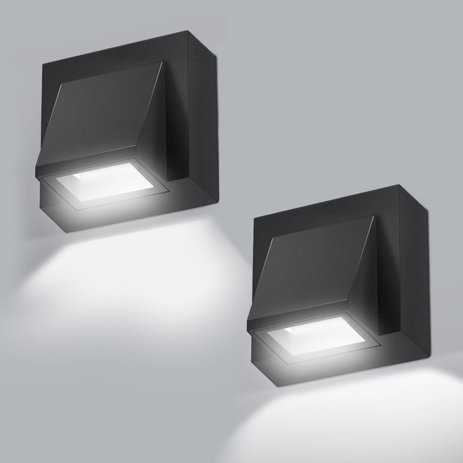 Detalle de Comely 2 pezzi applique da parete esterno LED nere, 5W COB, IP65