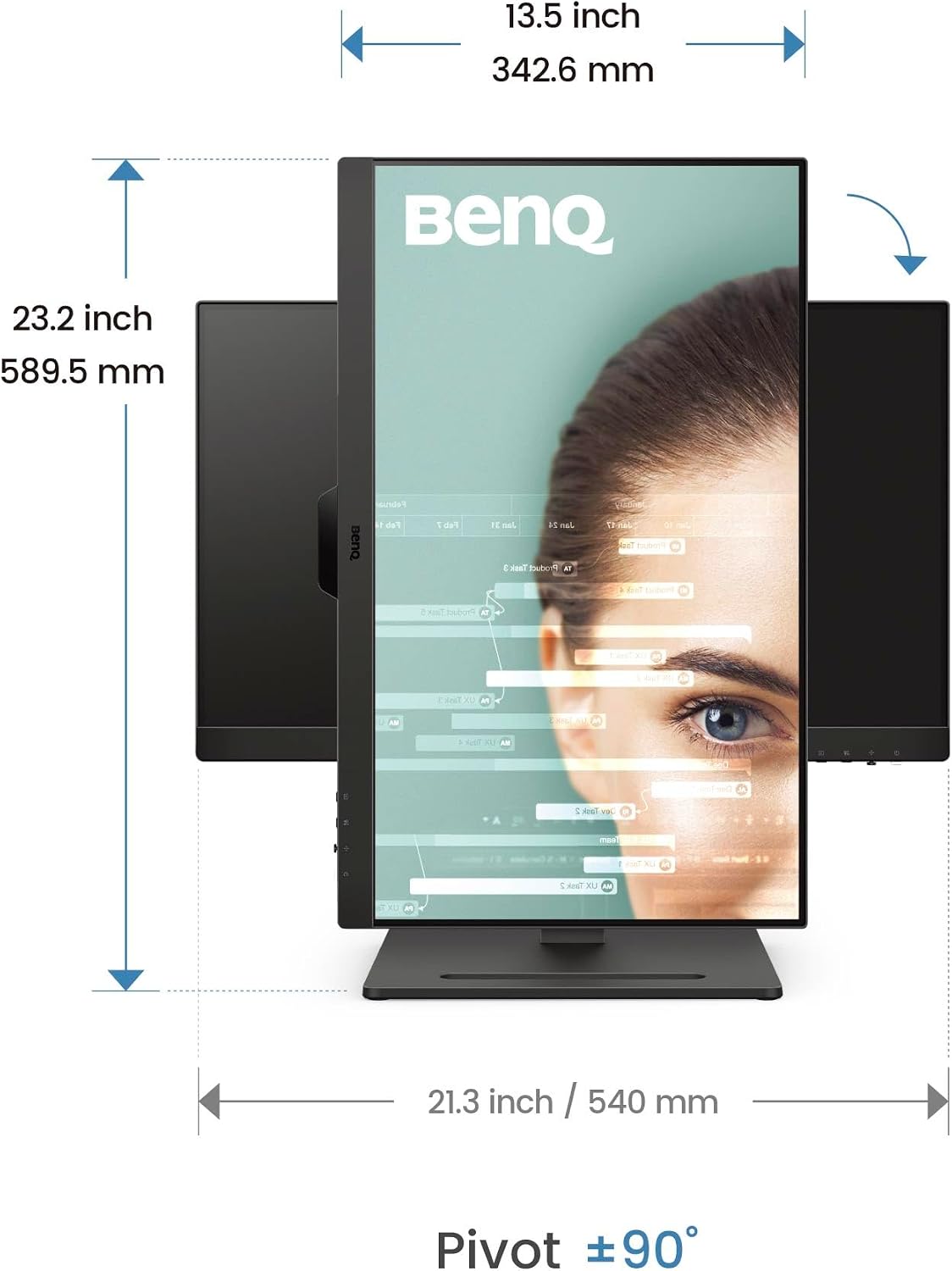 Detalle 2 de BenQ GW2490T 23.8" IPS FHD 100Hz monitor