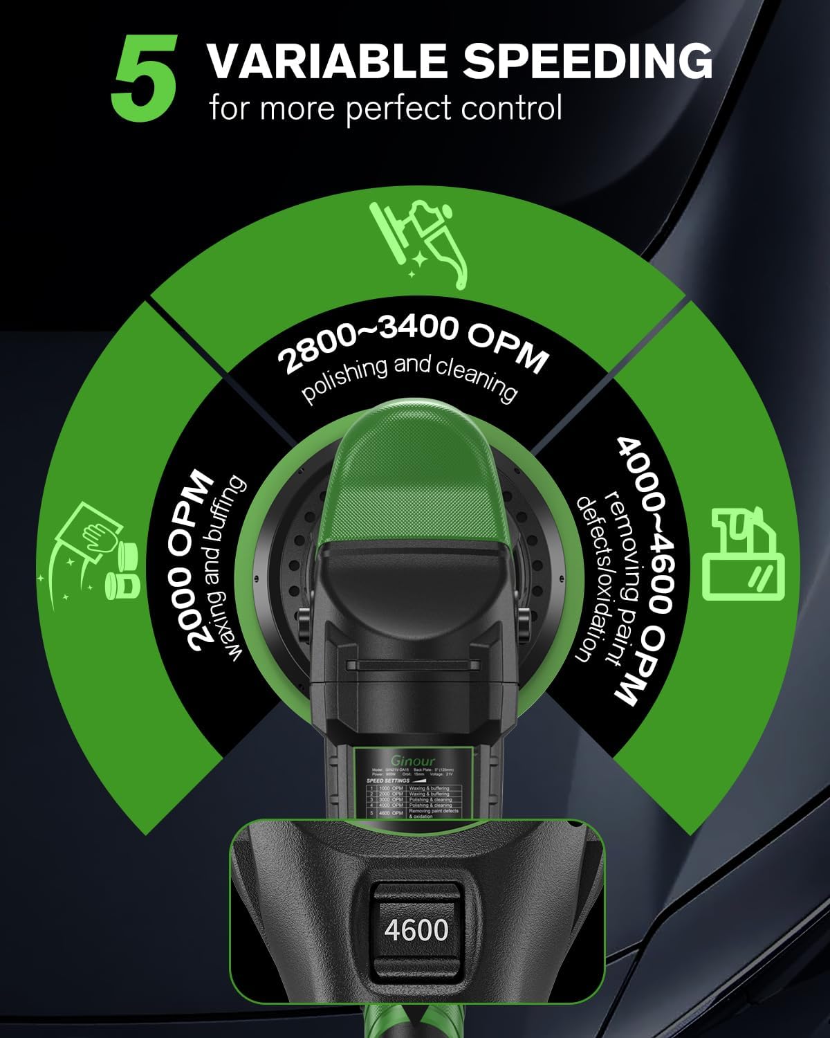 Thumbnail 5 de Ginour Cordless Car Polisher 900W