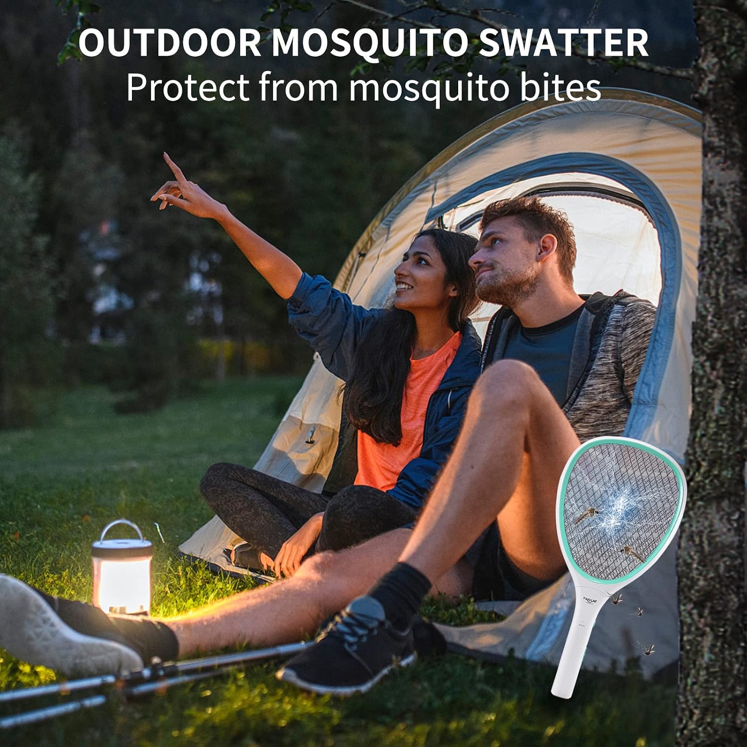 Thumbnail 6 de Faicuk 2 Pack Bug Zapper Racket: 3000-Volt Electric Fly Swatters