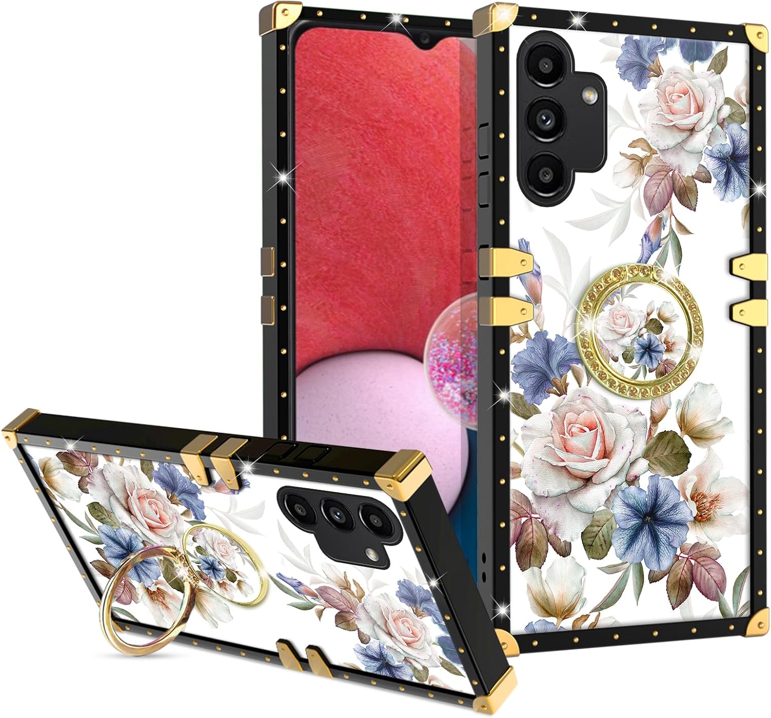 Detalle de Nuouxoco Galaxy A13 5G Case White Flower