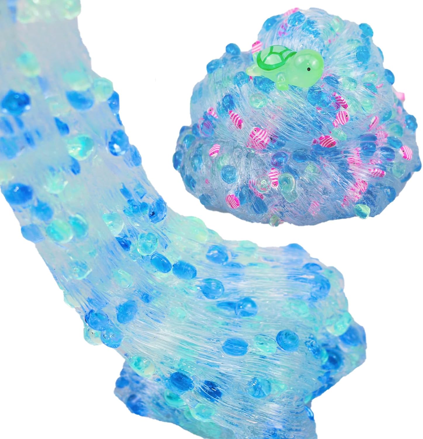 Detalle 2 de QOFRJTU SLM-PC Crunchy Fishbowl Slime Kit with Clear Slime and Beads