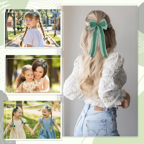 Detalle 2 de Xerteam 28 Pcs Hair Accessories for Girls – Green Gift Set