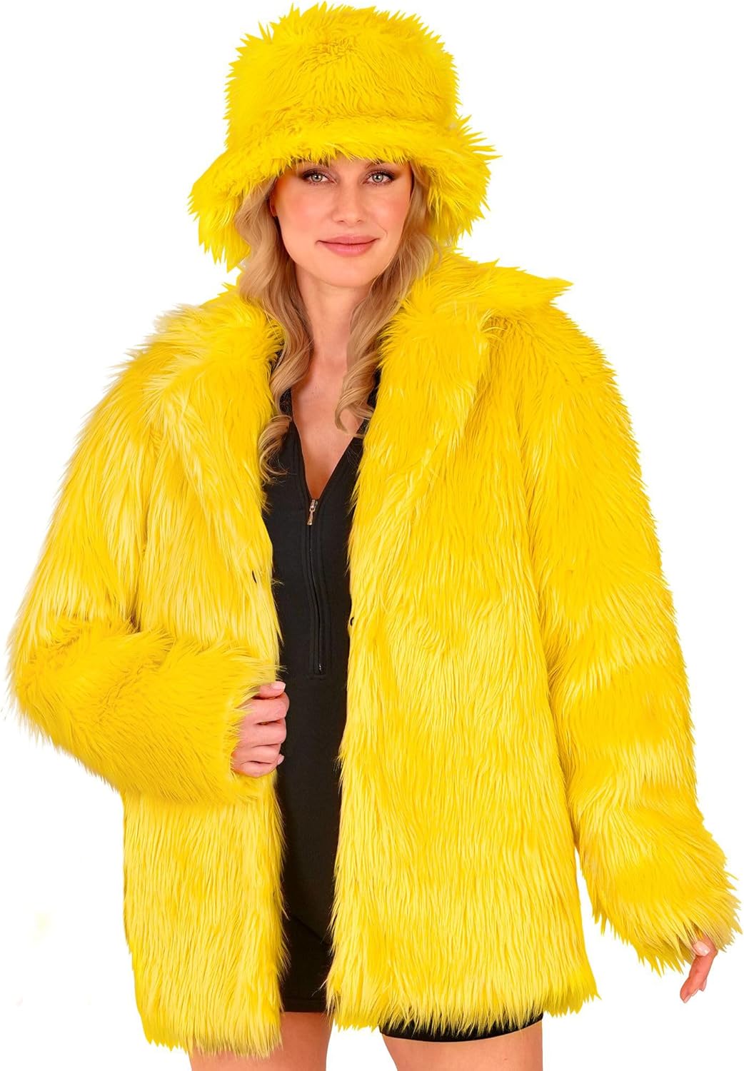 Thumbnail 3 de W WIDMANN MILANO Party Fashion – Gelbe Kunstfell-Jacke für Damen und Herren