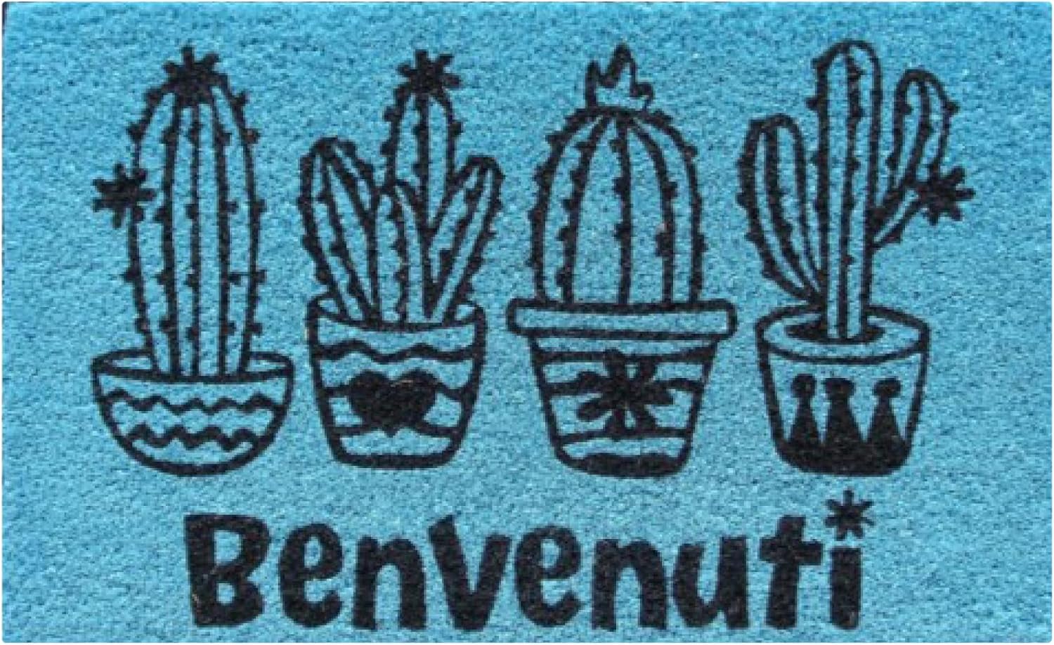 Thumbnail 6 de Baroni Home Zerbino Ingresso Casa in Fibra di Cocco Dipinto a Mano – 60x38 cm, Arancione (Zerbino con Cactus)