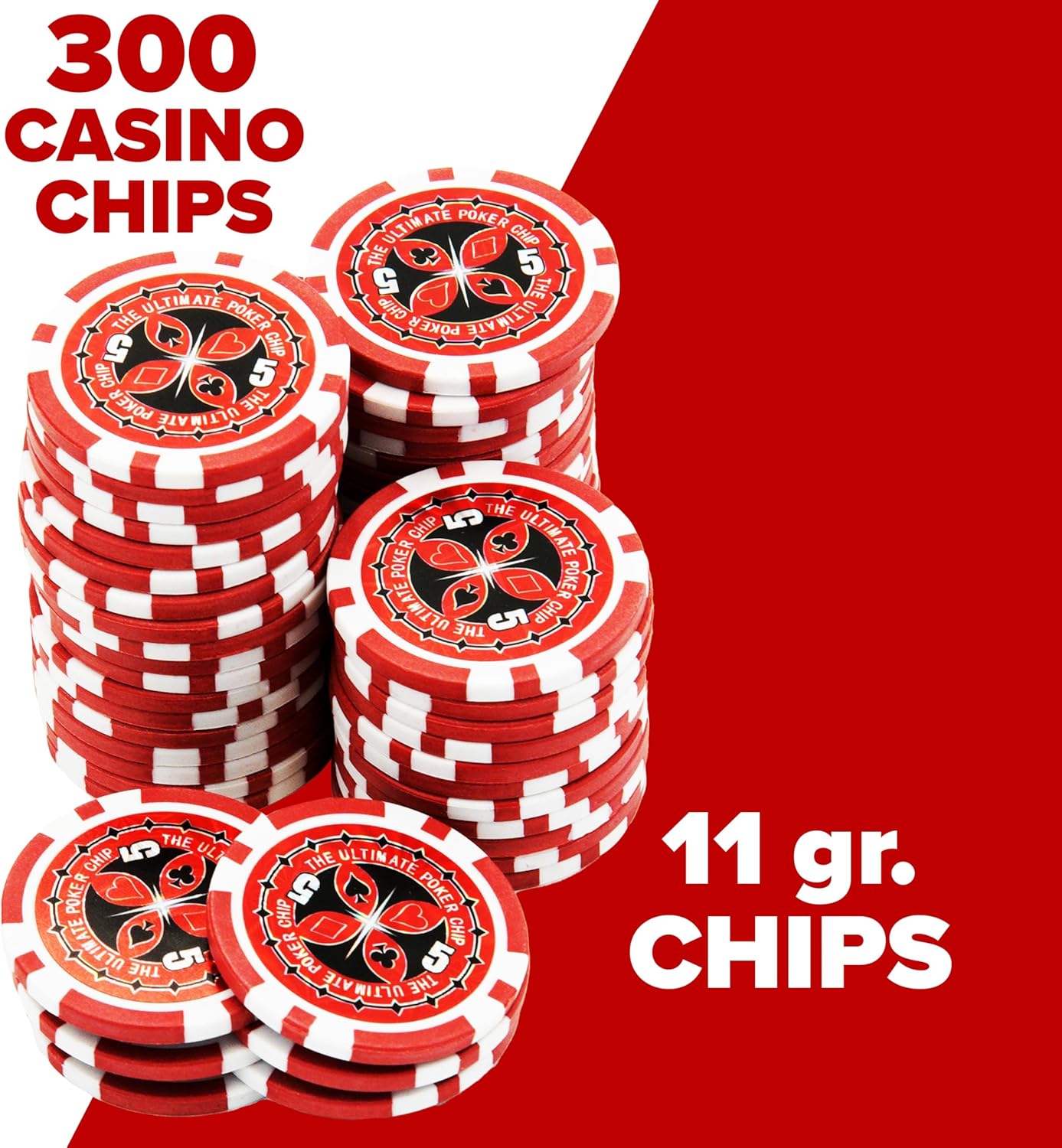 Detalle 1 de Kyto Juego de Póquer 300 Piezas con Maletín 🎲