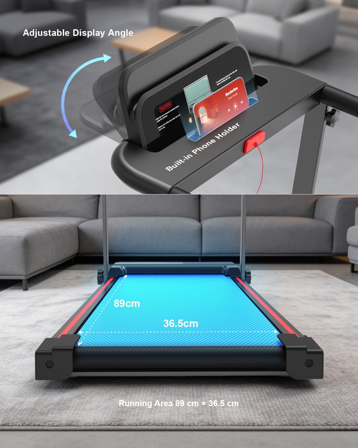 Thumbnail 6 de Norvexa Treadmill for Home: Foldable Walking Pad with Stable Incline
