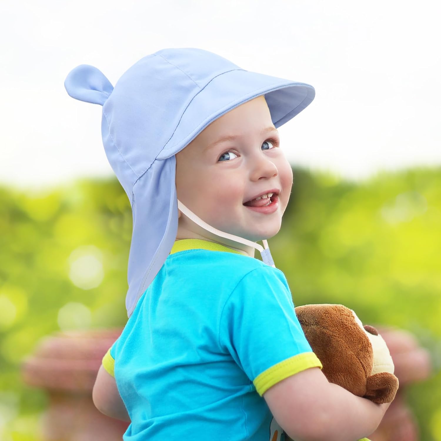 Detalle de Jupsk Baby Sun Hat Toddler Bucket Hat with Neck Protection UPF50 (1-4 Years)