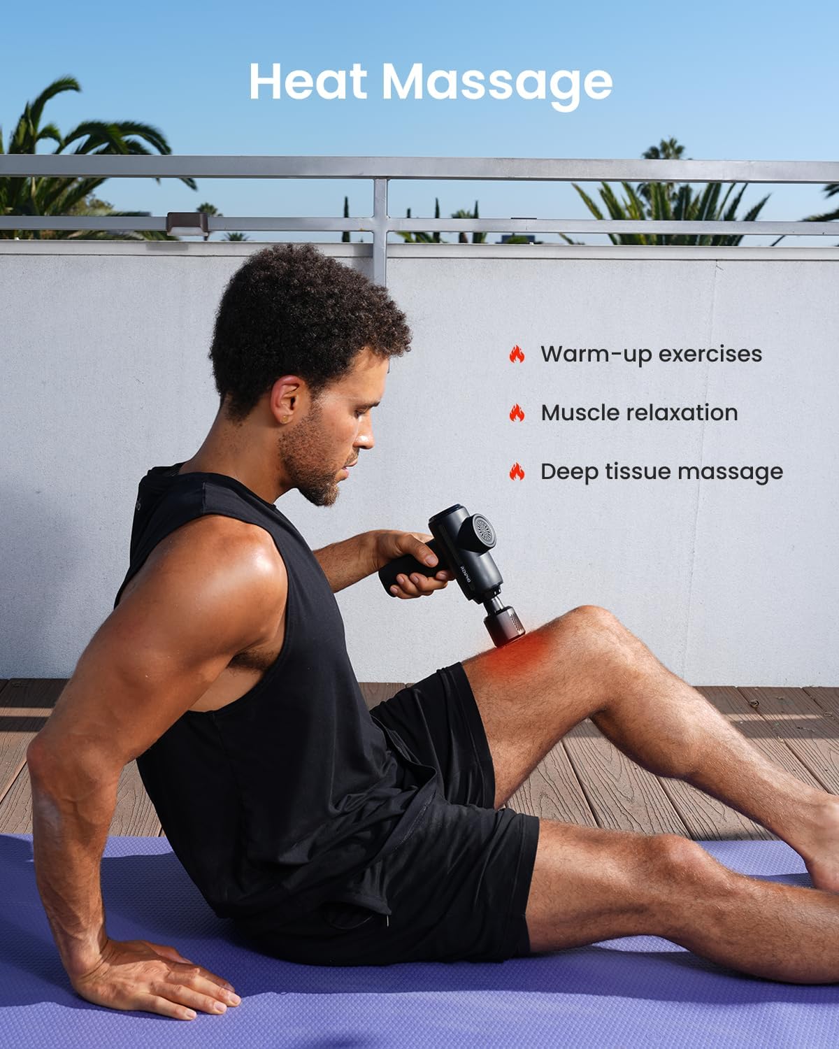 Detalle de RENPHO Active Thermacool 2 massage gun