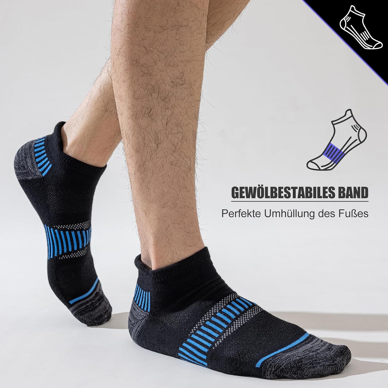 Detalle de Niorasen Sneaker Socken Herren 6 Paar