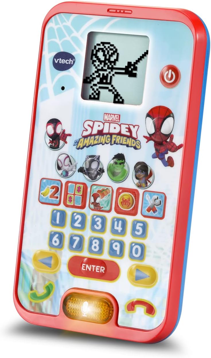 Detalle de Spidey and His Amazing Friends Spidey Learning Phone by VTech – An Educational Phone Toy for 2–5 Year Olds