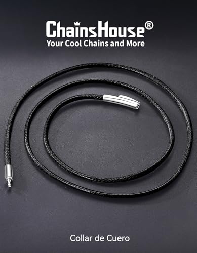 Detalle 2 de ChainsHouse chaîne cuir homme femme garçon 41 cm