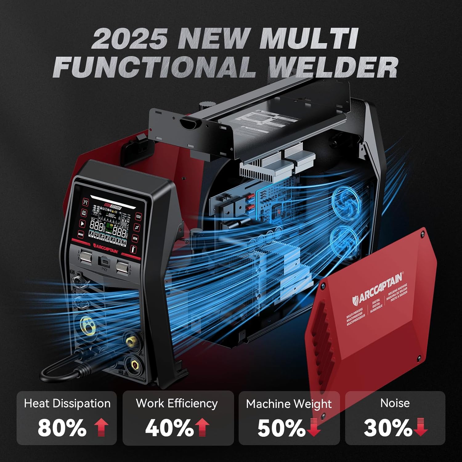 Thumbnail 5 de ARCCAPTAIN MIG205MP 9-in-1 Welder with Plasma Cutter, App Control, 120/240V