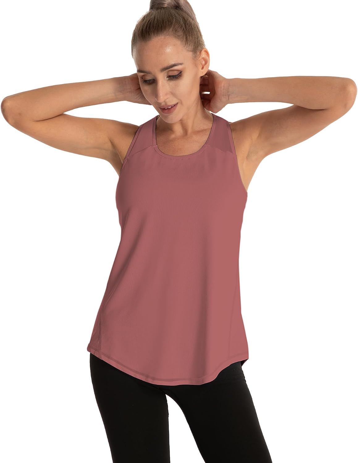 Detalle 2 de Dawnrole Women's Sleeveless Gym Top – Racerback Yoga & Fitness Tank