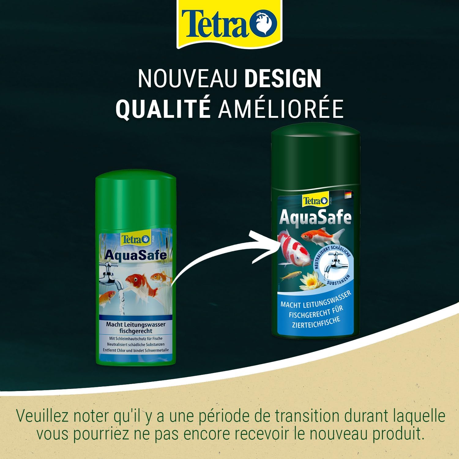 Thumbnail 1 de Tetra Pond AquaSafe, conditionneur d’eau pour bassin (250 ml) — adapte l’eau du robinet à la vie des poissons