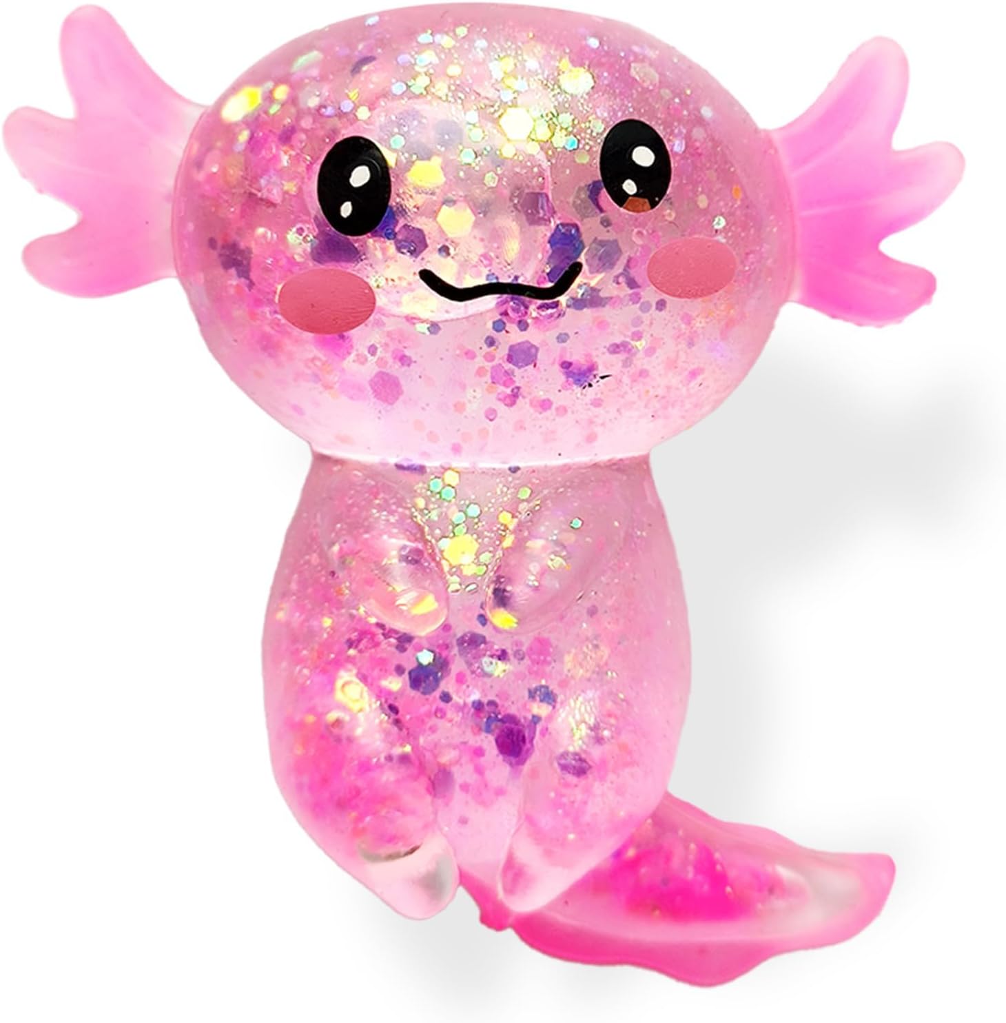 Detalle de Puffwize CHB03 Axolotl Squishy Toy, Pink Glitter TPR Fidget