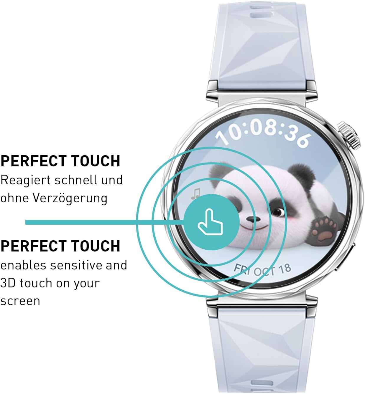 Thumbnail 3 de SmarTect Glass Screen Protector for Huawei Watch GT5 41 mm, 3-Pack
