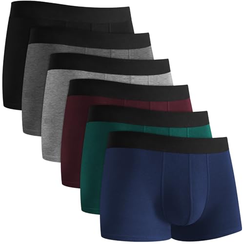 Detalle de QINCAO : lot de 6 boxers homme en coton sans logo