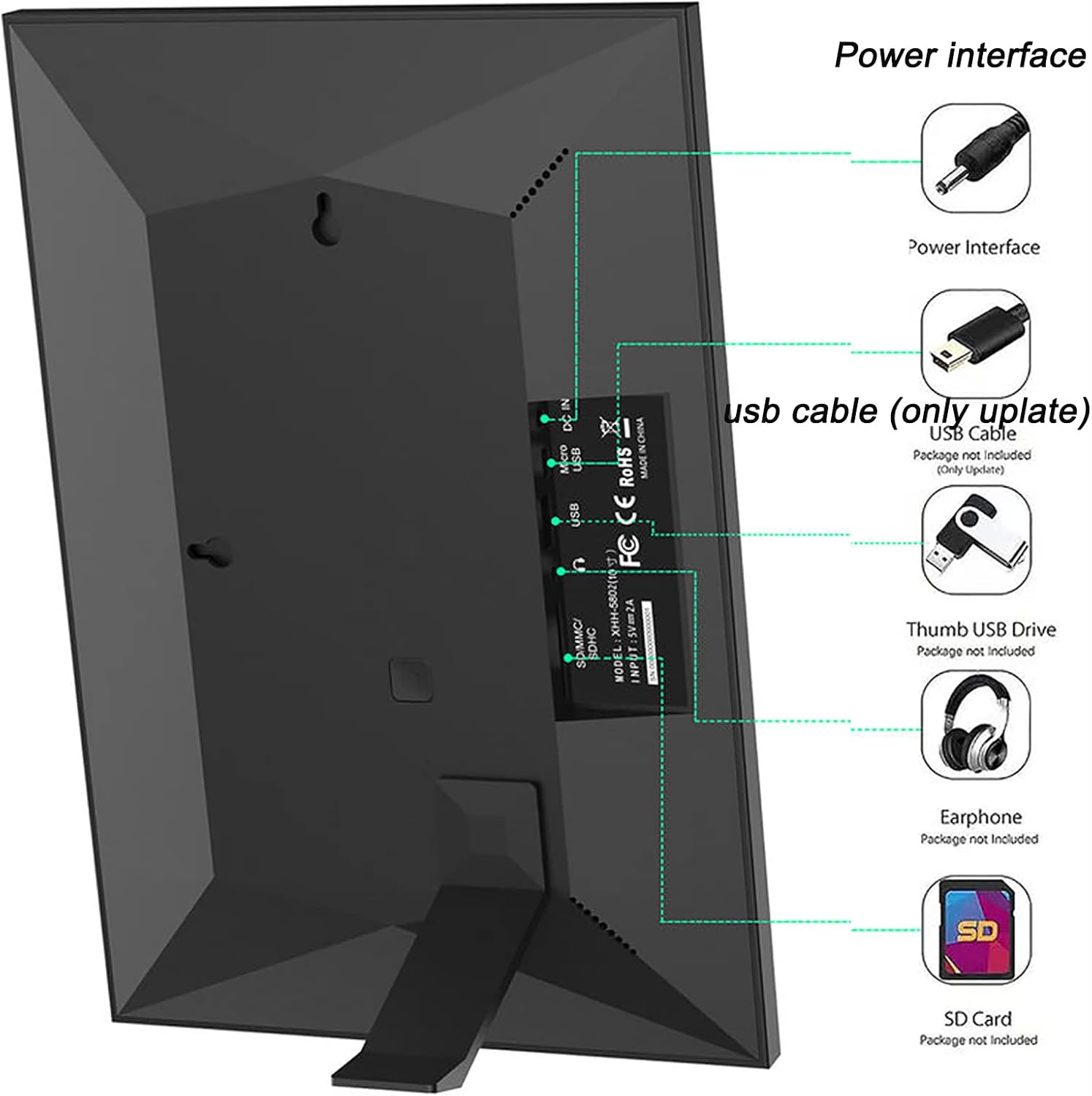 Thumbnail 6 de Digital Photo Frame 10.1 Inch – Non‑WiFi, 1280x800 IPS Display with Remote