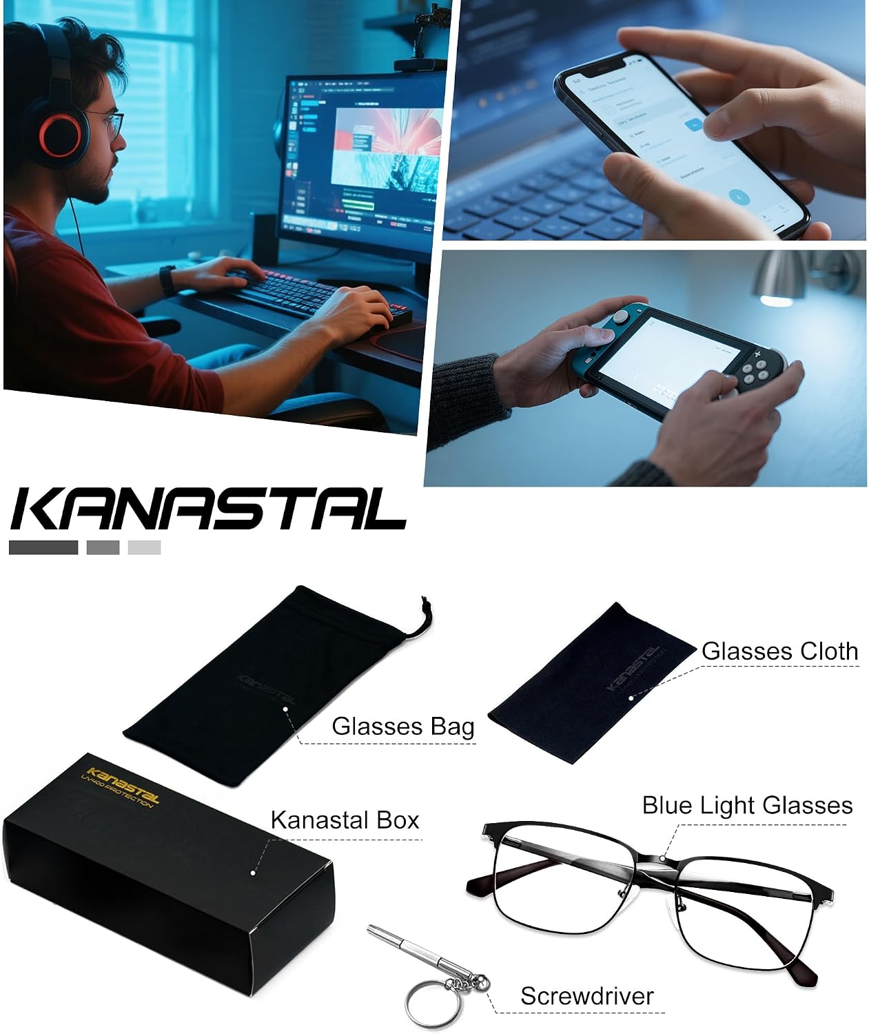 Thumbnail 6 de KANASTAL Alta Protección Gafas Luz Azul 25,4 g