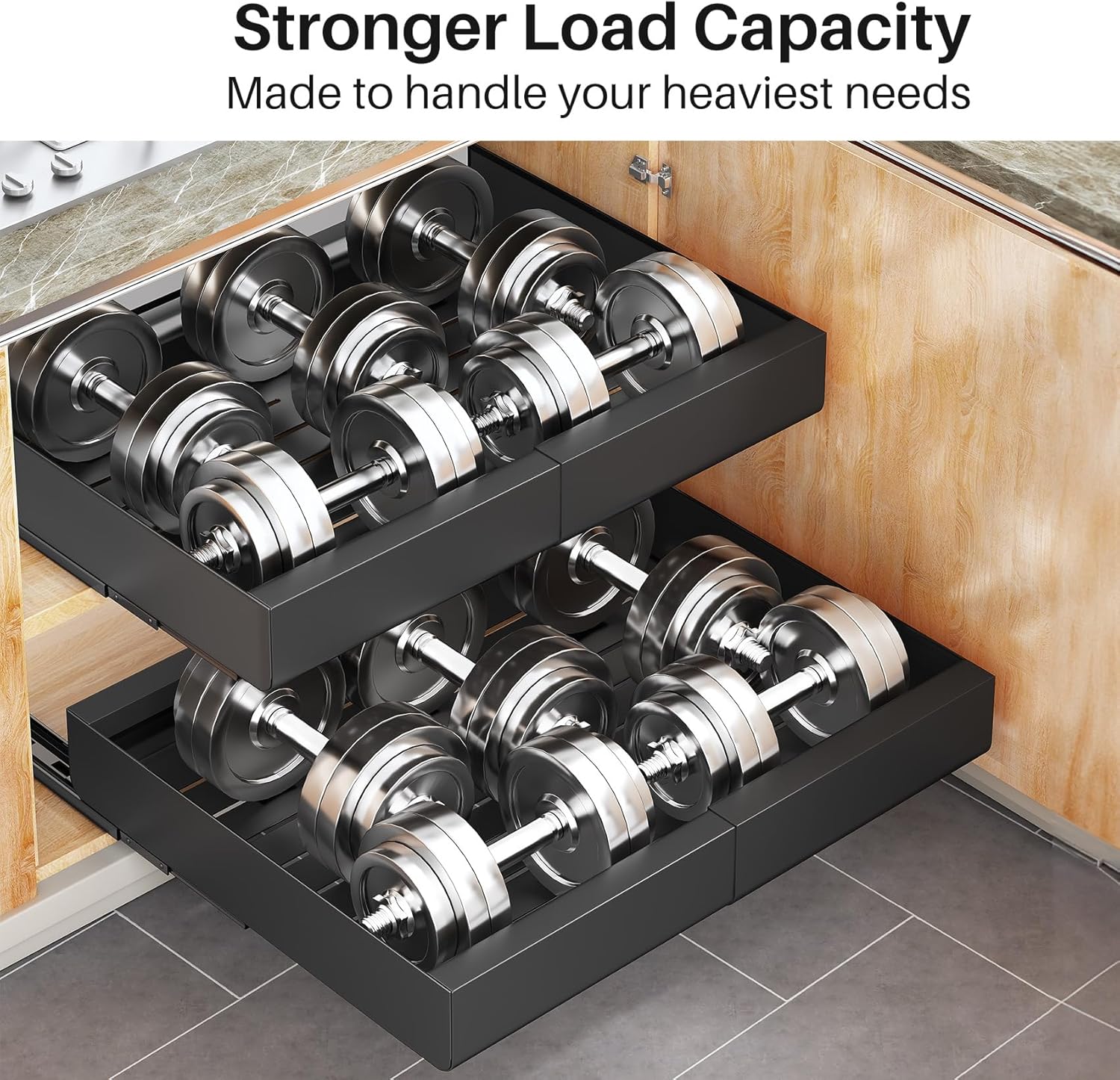 Thumbnail 2 de Pull Out Cabinet Organizer 12-20 in