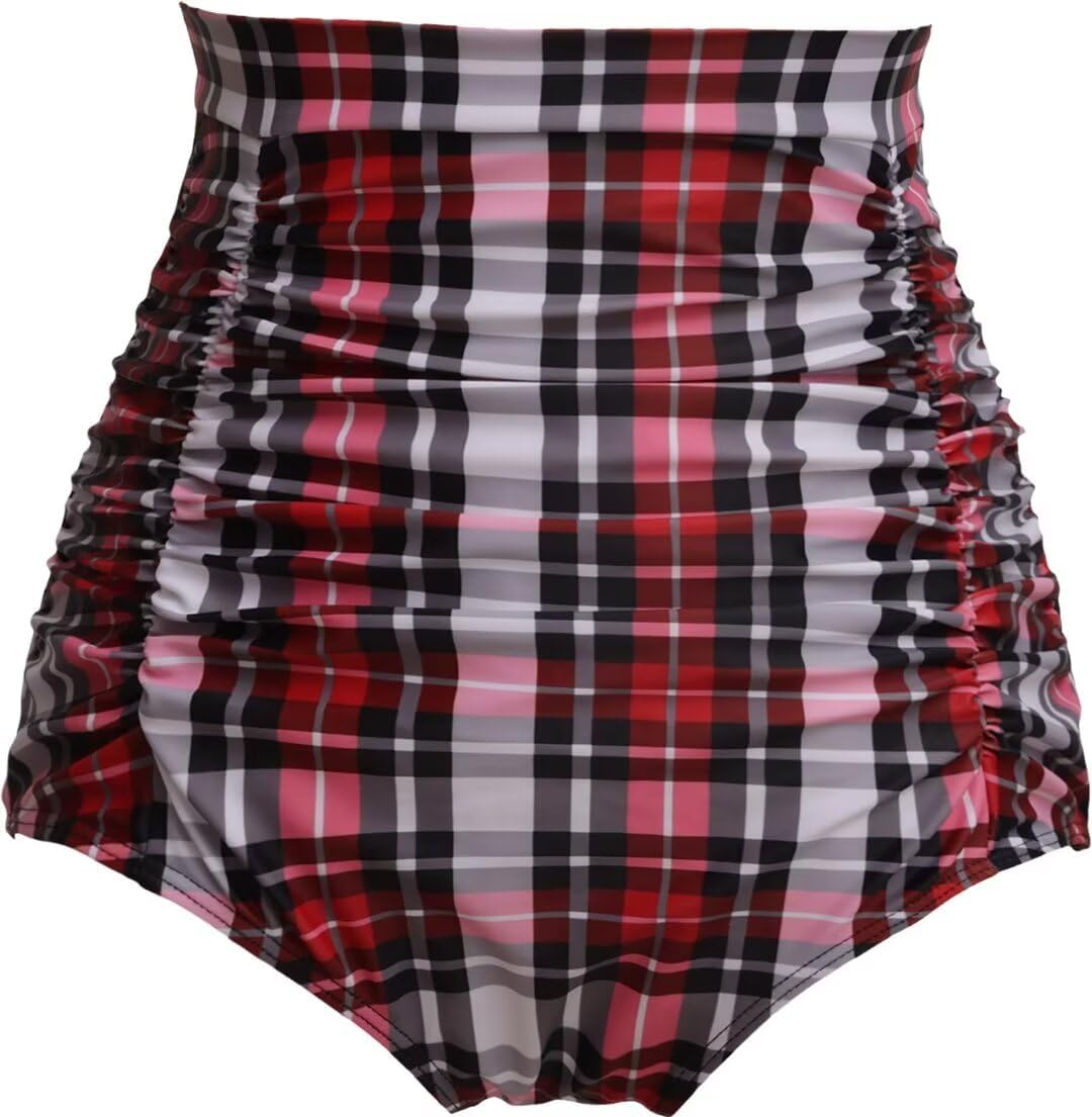 Thumbnail 6 de COCOPEAR Women's Ruched High Waisted Bikini Bottom: Retro Vintage Charm for beach days