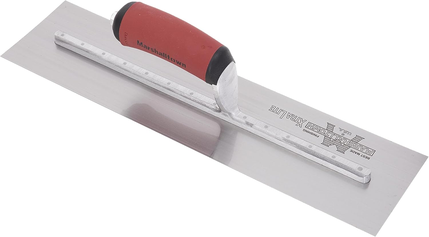 Detalle de Marshalltown vlakspaan 406 x 76 mm van koolstofstaal met gebogen Durasoft-steel