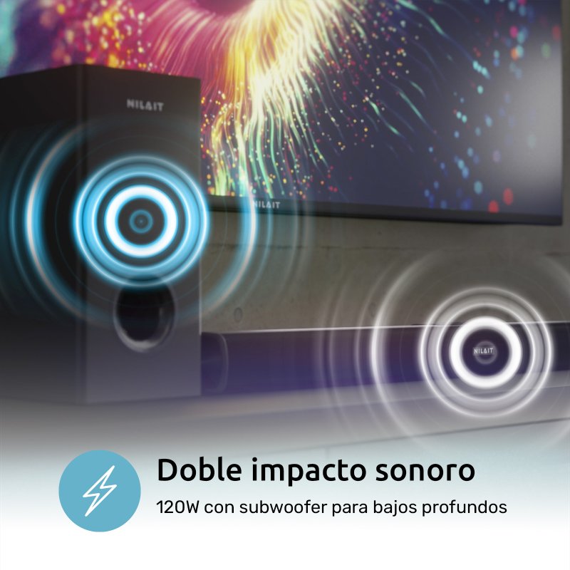 Thumbnail 1 de Nilait Harmony 2.1 con Subwoofer 120W