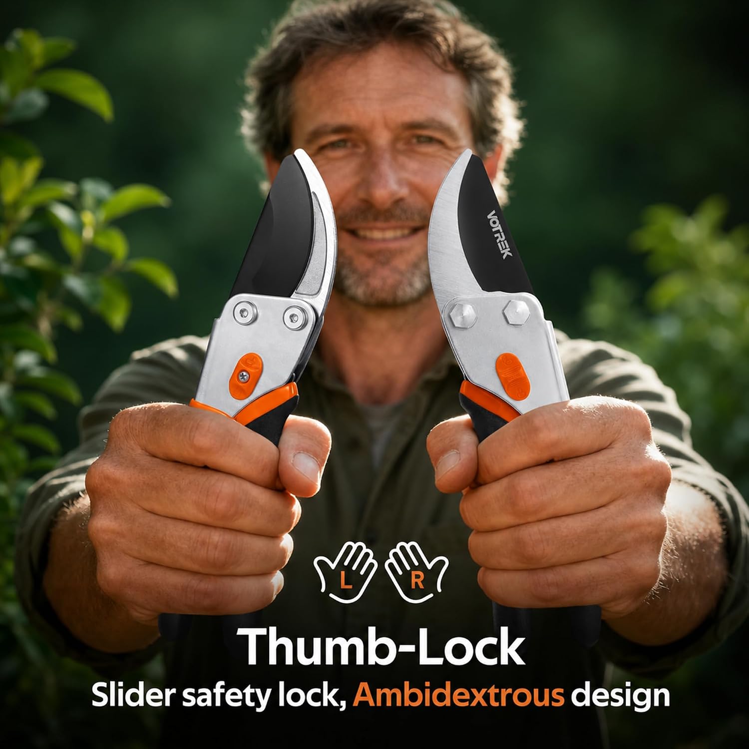 Thumbnail 4 de VOTREK Bypass Secateurs 8.5" SK5 steel blade ✂