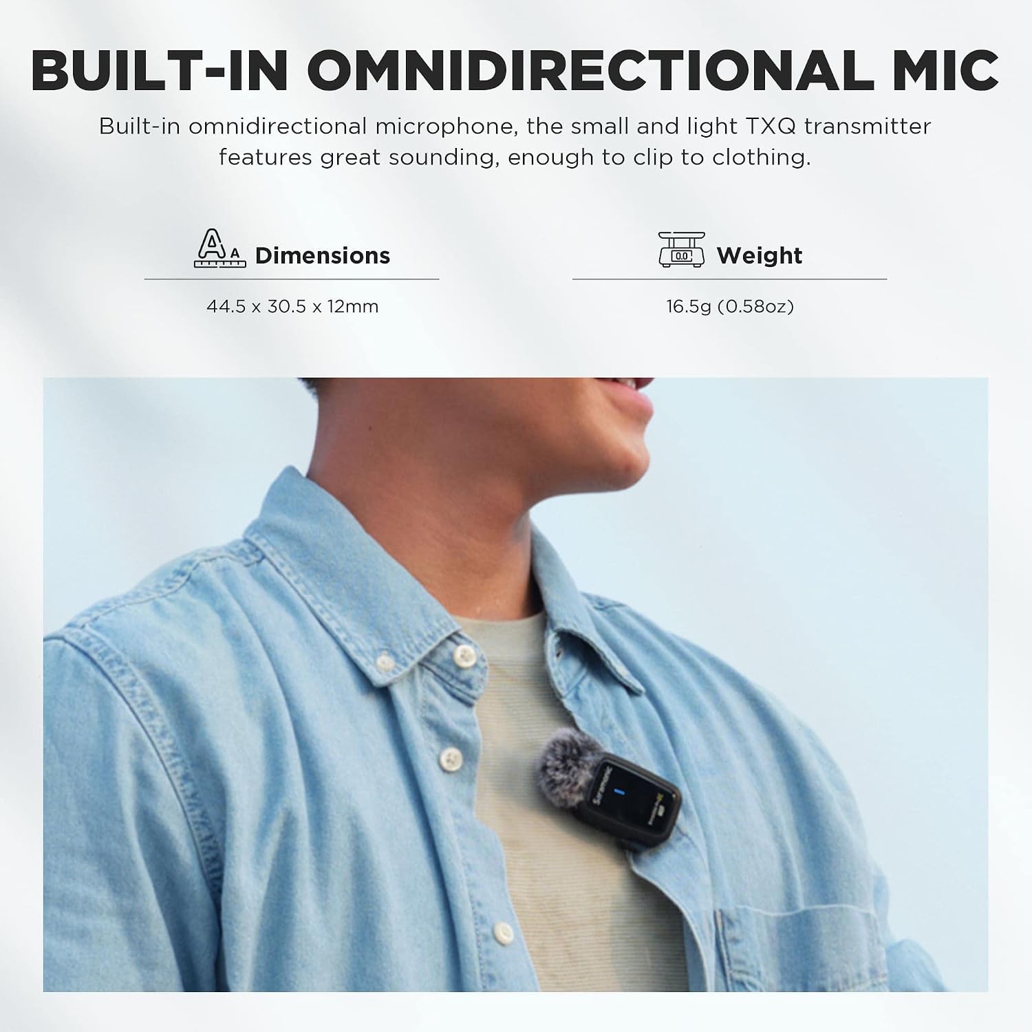 Detalle 2 de Saramonic wireless lavalier microphone Blink500 ProX Q4
