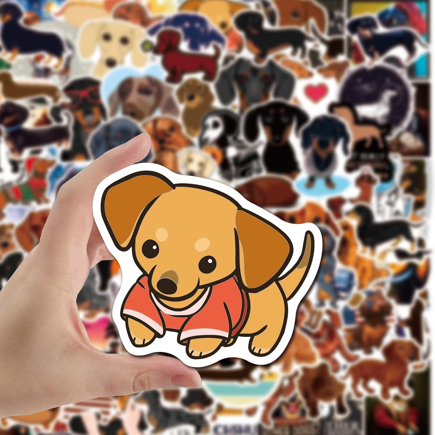 Thumbnail 3 de Dachshund vinyl stickers, 100-piece set