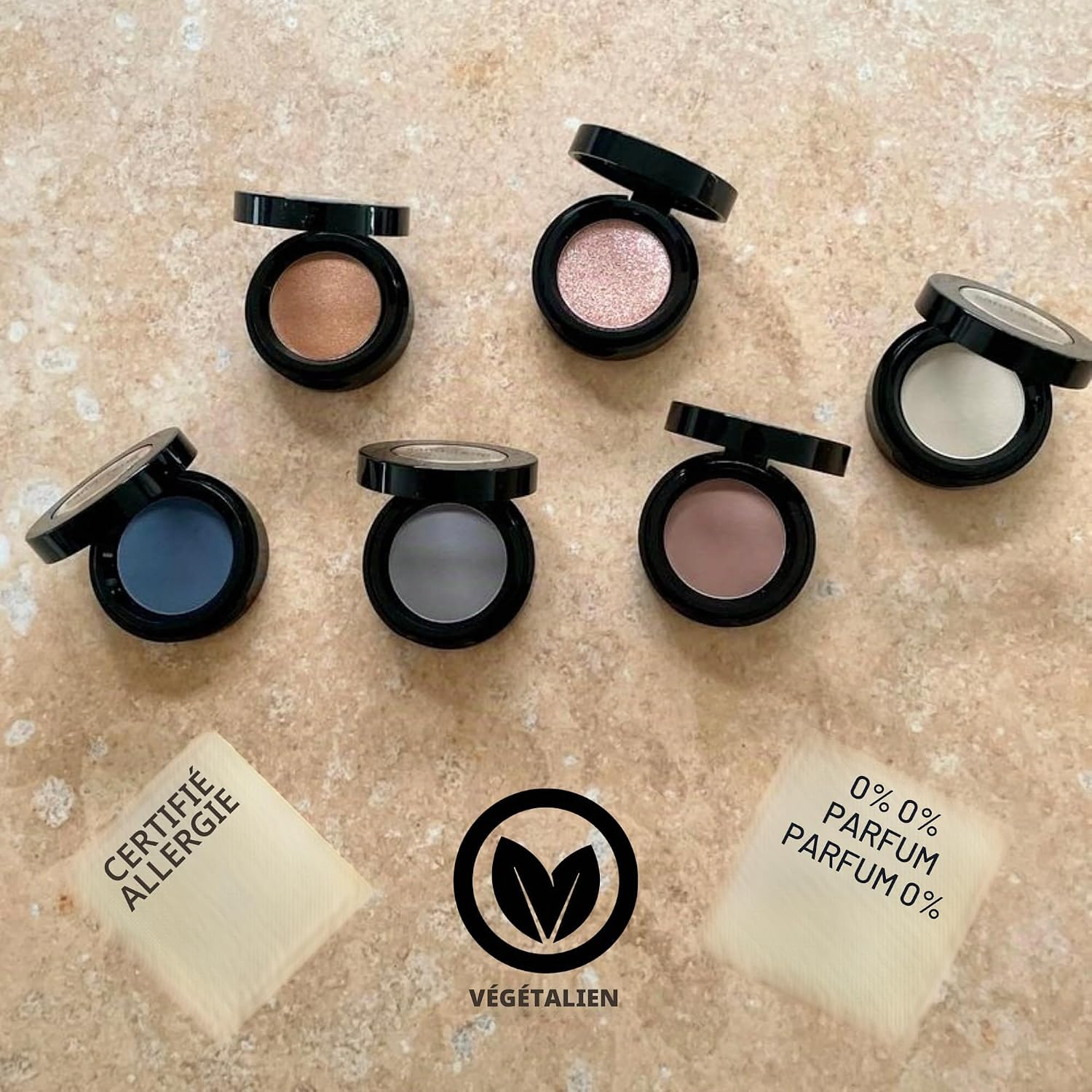 Detalle de Sandstone Scandinavia fard à paupières pour yeux sensibles – 280 Blue Ocean, formulation hypoallergénique et vegan