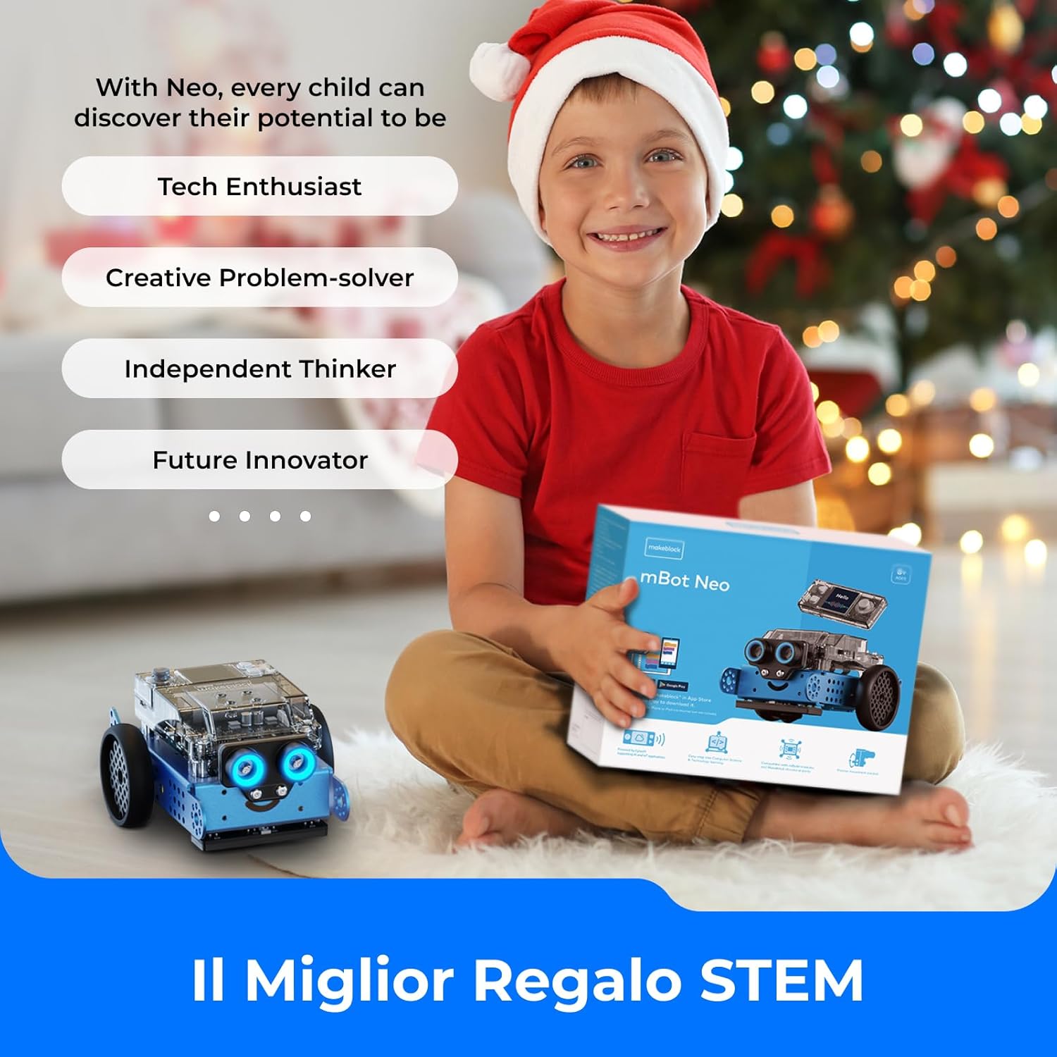 Thumbnail 6 de Makeblock mBot2 robot programmabile per bambini (8-12 anni) con Scratch e Python, supporto WiFi e CyberPi