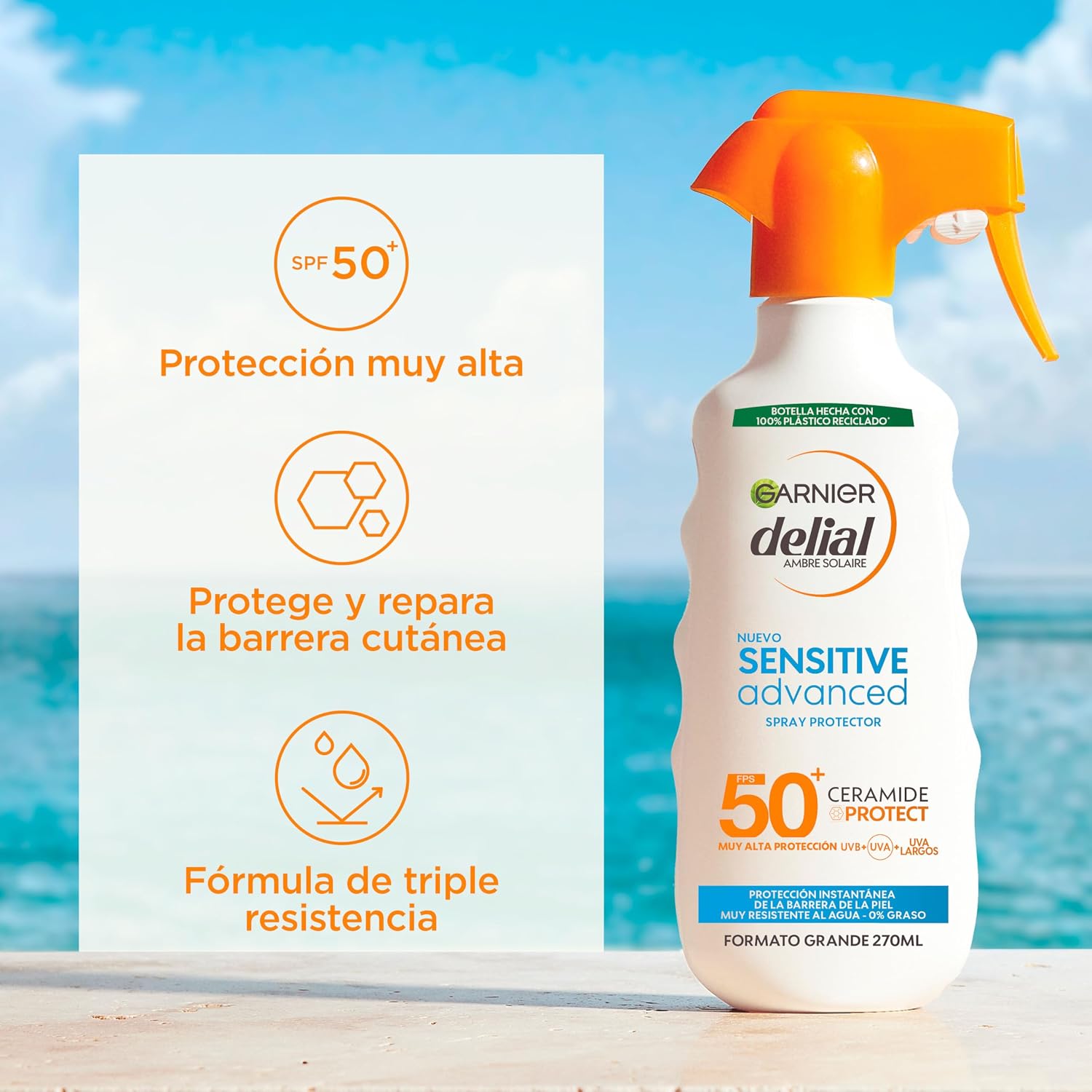Detalle de GARNIER DELIAL Sensitive Advanced Leche Solar IP50+ ☀