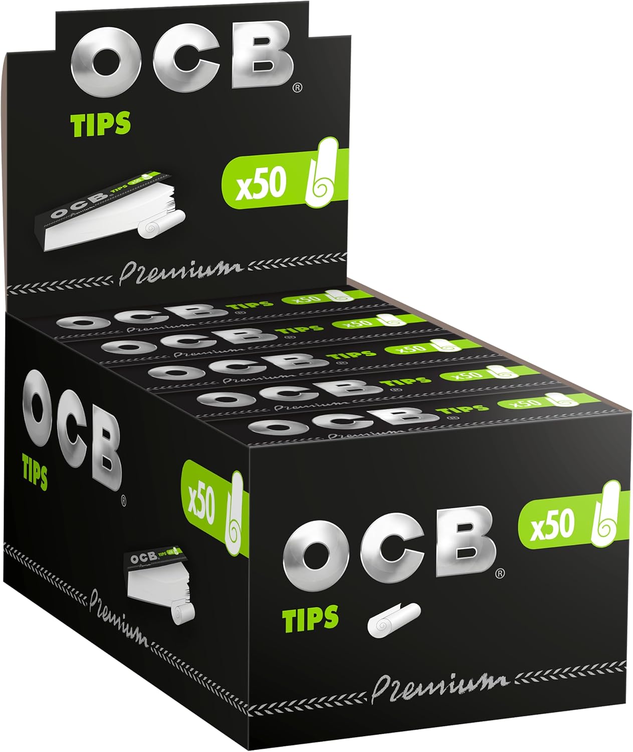 Detalle de OCB 9001 filtertips van plantaardig papier, 25 boekjes met 50 vellen