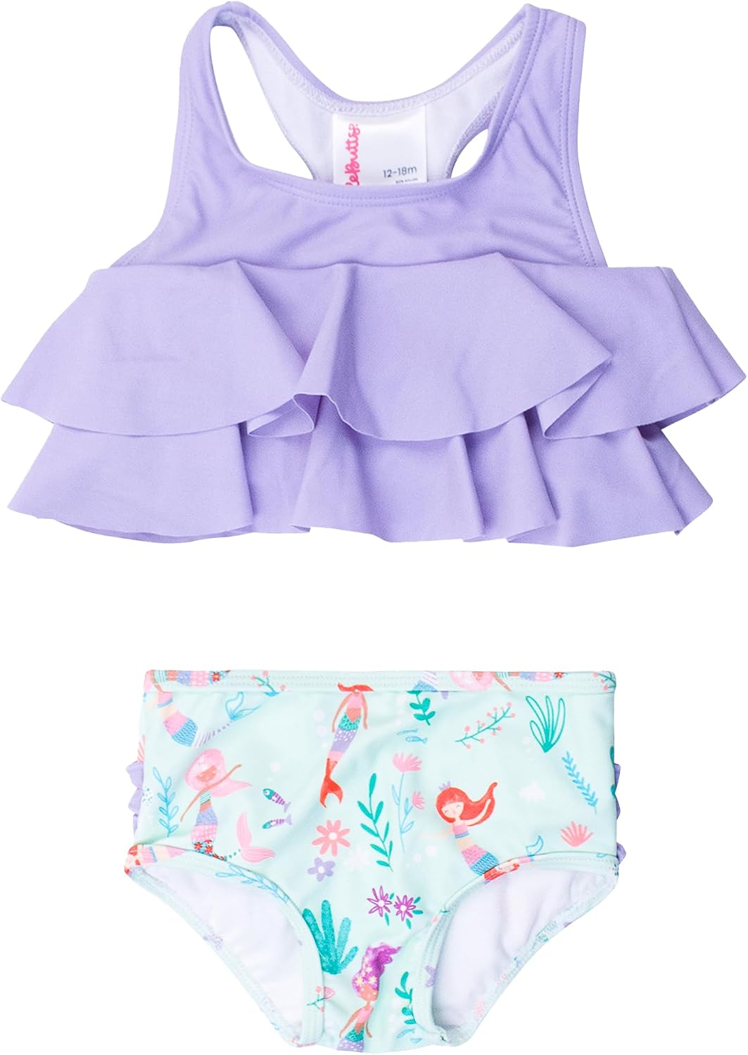 Detalle 1 de RuffleButts Girls' Bikini Swimsuit, UPF 50+