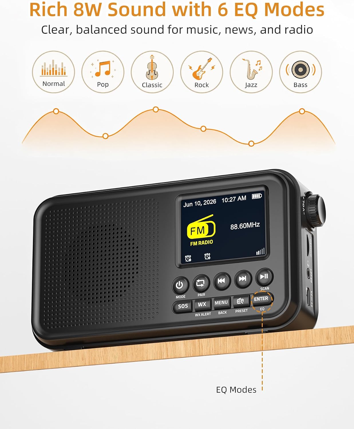 Thumbnail 6 de Portable FM Radio with 3000 mAh Battery
