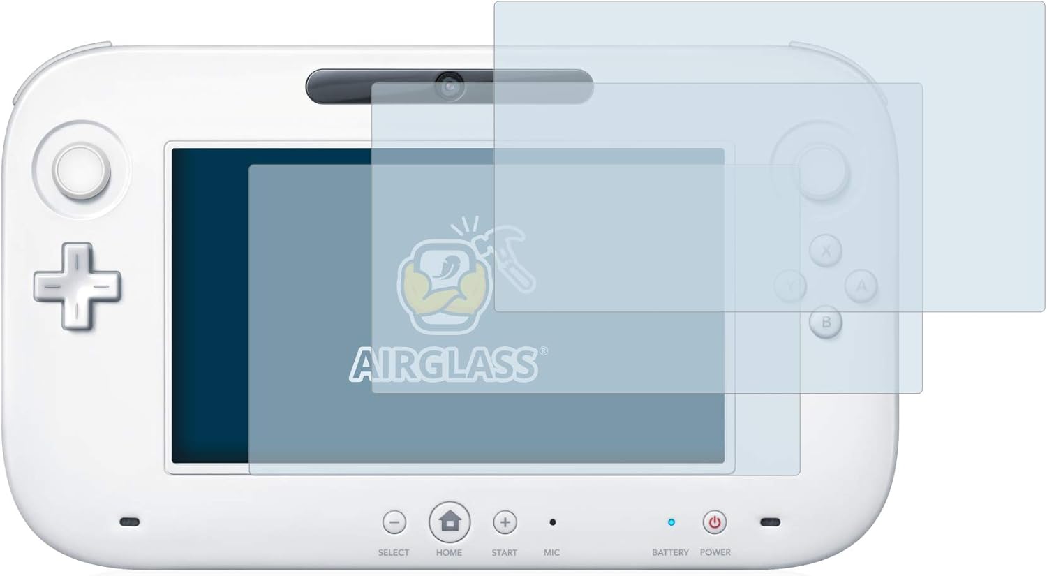 Detalle 2 de BROTECT 3er Schutzglas für Nintendo Wii U GamePad – ultraklar, kratzfest & anti-Fingerprint