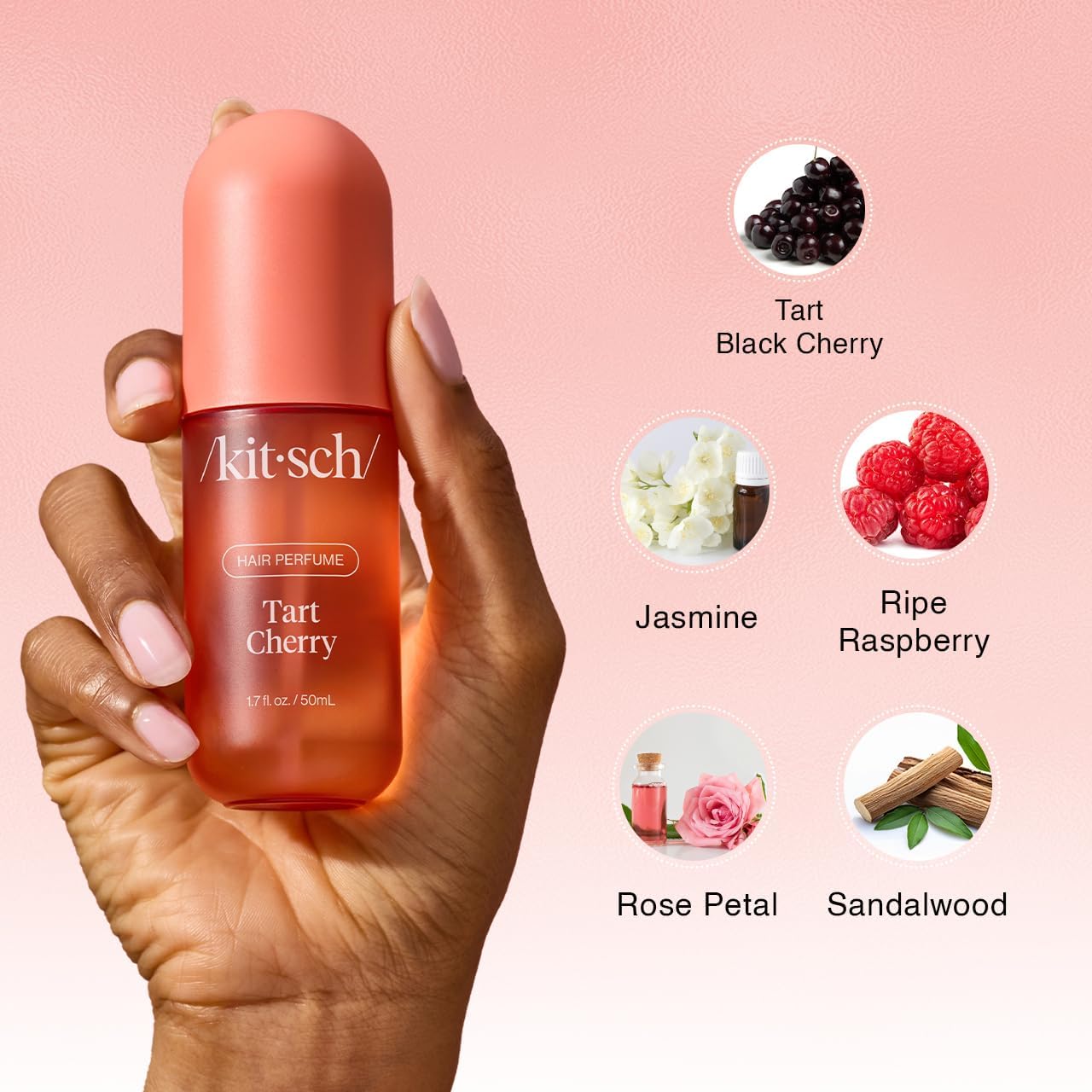 Thumbnail 5 de Kitsch Tart Cherry Hair Perfume and Body Mist, 50 mL Odour-Eliminating Spray