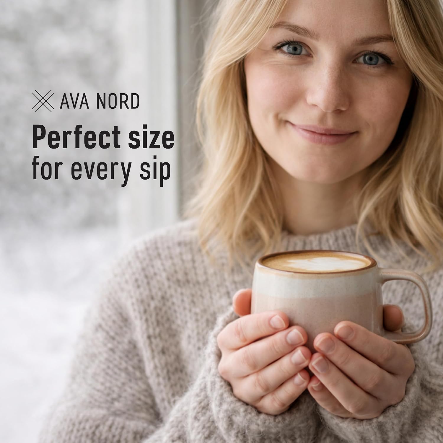 Detalle 2 de Ava Nord Stoneware Coffee Mugs 12 oz