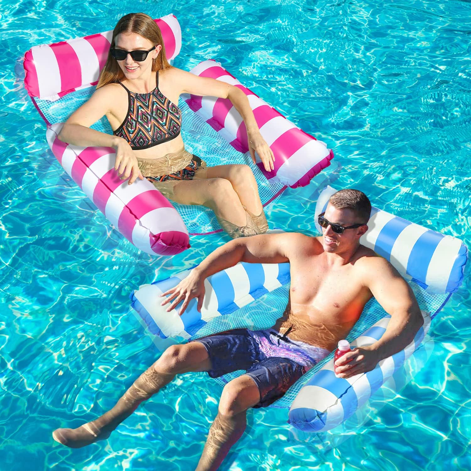 Detalle de Alintor 2 Pack Inflatable Pool Floats 150 kg