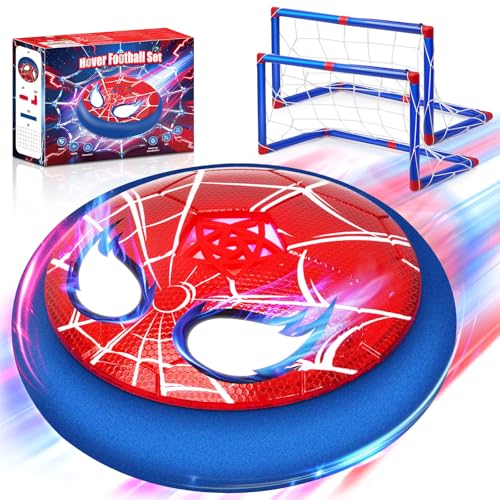 Lubolee Balon Fútbol Juguetes Niños con Ojos LED y 2 Porterias – Juego de Interior y Exterior