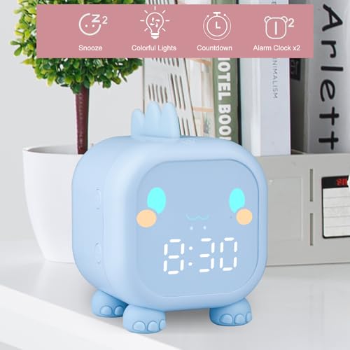 Detalle de Ayybboo Réveil Lumineux pour Enfants, horloge numérique LED avec veilleuse 🕰