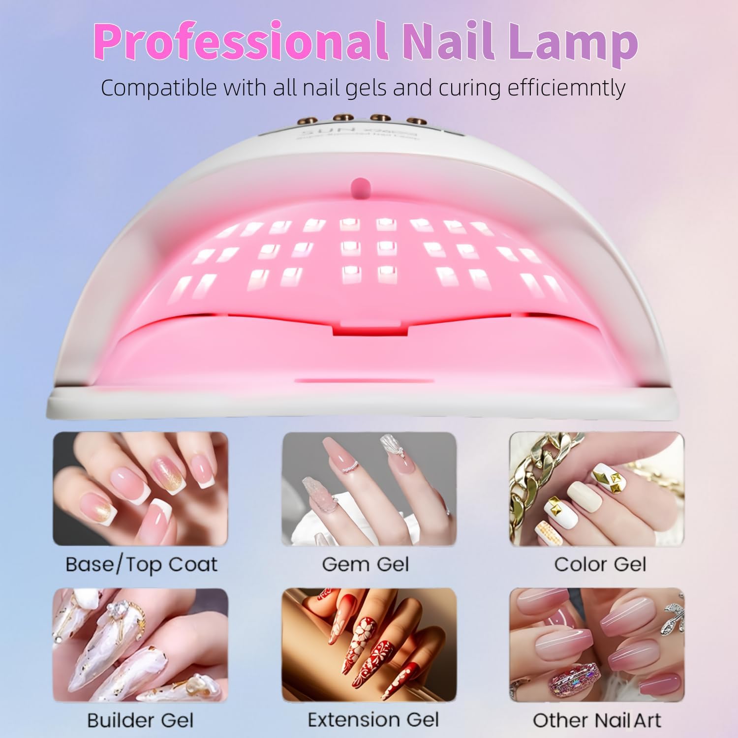 Thumbnail 2 de DMJWAN 380W UV LED Nail Lamp with 81 Beads