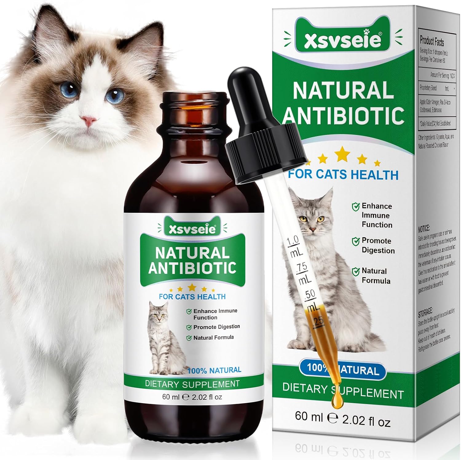Detalle de Antibióticos Naturales para Gatos 60 ml
